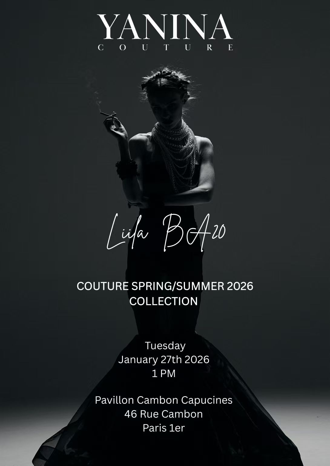 艺术造梦者的时空交汇:Liila受邀出席YANINA2026巴黎春夏高定大秀